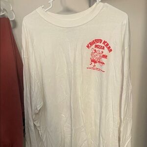 Nickelodeon White Long Sleeve Tee with Red Graphic